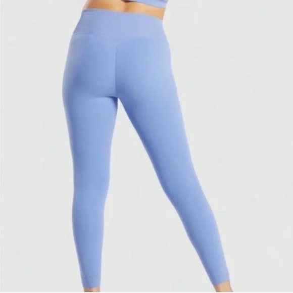 Gymshark x Whitney Simmons V2 Rib Waist Legging - Intense Beautiful Blue - Picture 3 of 4